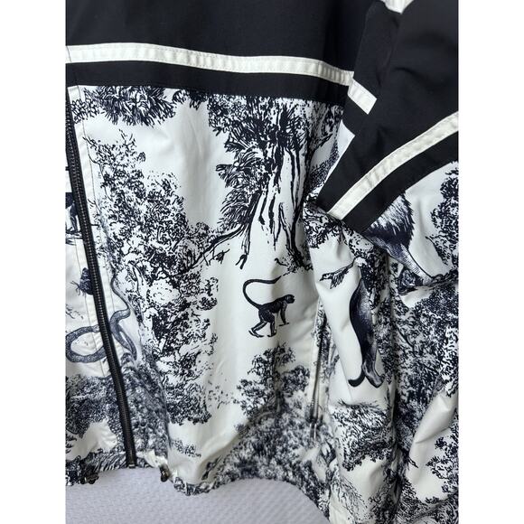 Ellandemm Women's Black White Toile Coat Jacket Zip XXXL 3x $120 - Picture 8 of 16